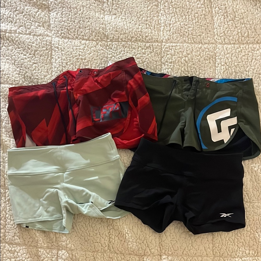 Reebok Athletic Shorts Set - Red, Green, Black, Light Blue